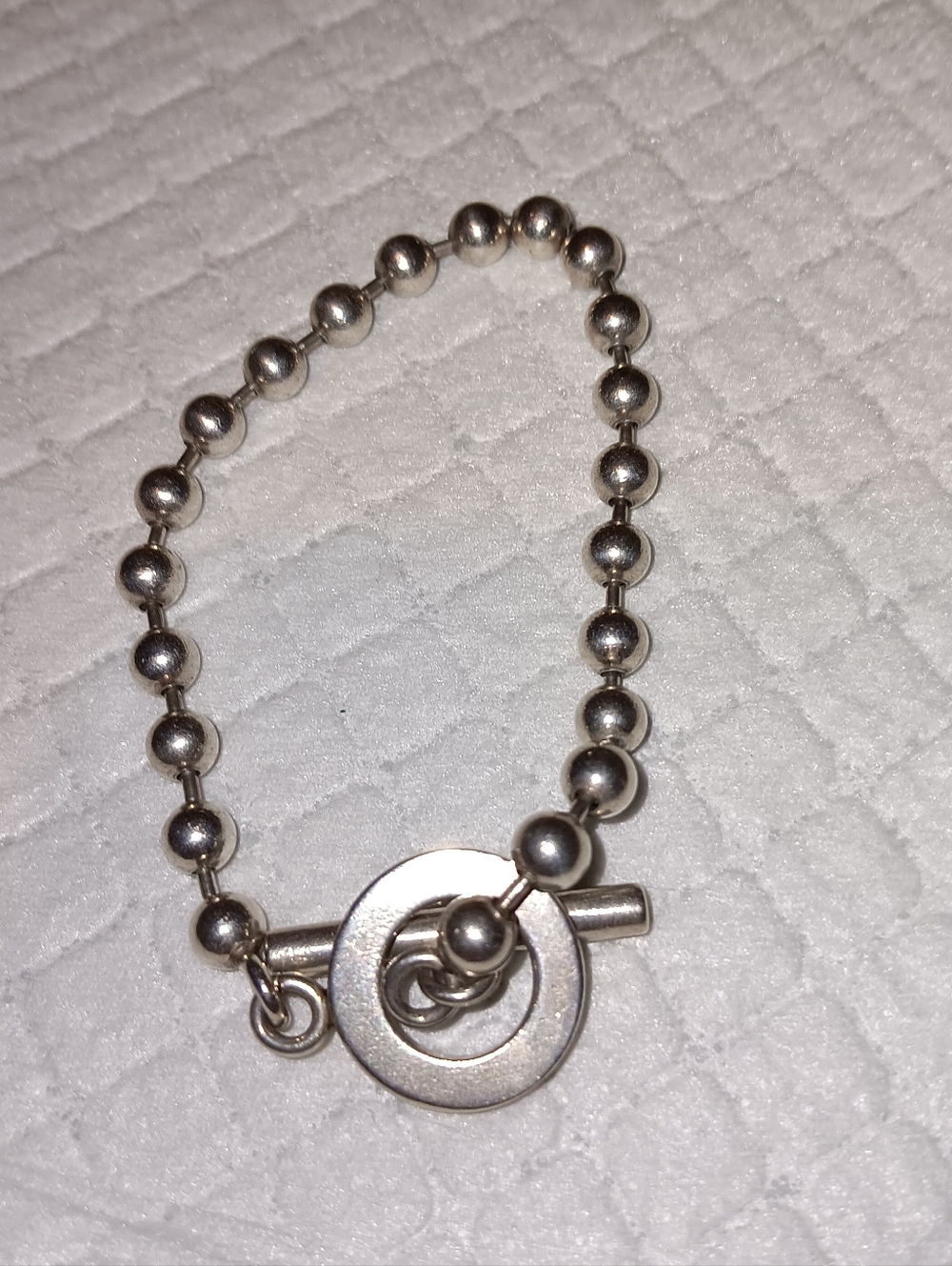 Gucci GG Boule Toggle Sterling Silver Bracelet .925
